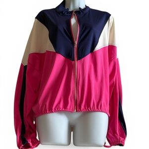 Colorblock Pink and Navy Women's Jacket